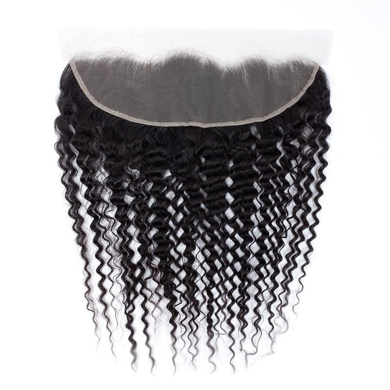 Msgem Deep Wave Ear to Ear Lace Frontal Closure 13x4 HD Lace Frontal Human Hair With Baby Hair - Msgem Hair