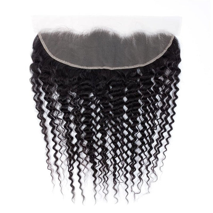 Msgem Deep Wave Ear to Ear Lace Frontal Closure 13x4 HD Lace Frontal Human Hair With Baby Hair - Msgem Hair