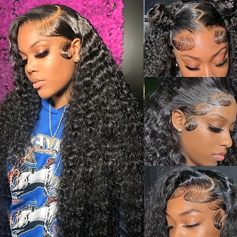 Msgem Deep Wave HD Lace Front Wigs Pre - plucked Human Hair Wig 13x4 13x6 Virgin Hair Frontal Wig - Msgem Hair