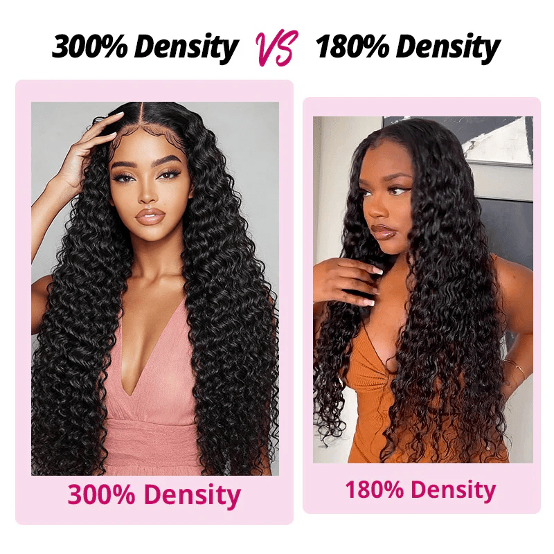 Msgem Deep Wave Human Hair Transaprent Lace Front Wigs 300% Density Luxury Custom Wigs - Msgem Hair