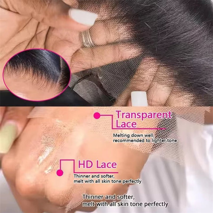 Msgem Easi - Drawstring Yaki Straight 13x6 Full Lace Front Wig Beginner Friendly Human Hair Wigs - Msgem Hair