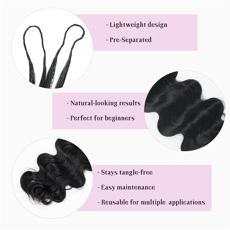 Msgem Feather Crochet Hair Extension Body Wave Human Hair - Msgem Hair