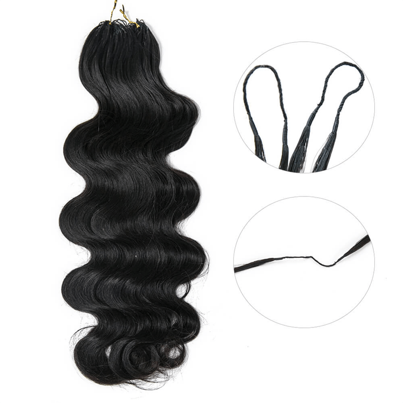 Msgem Feather Crochet Hair Extension Body Wave Human Hair - Msgem Hair