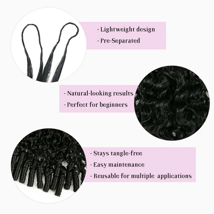 Msgem Feather Crochet Hair Extension Burmese Curly Human Hair - Msgem Hair