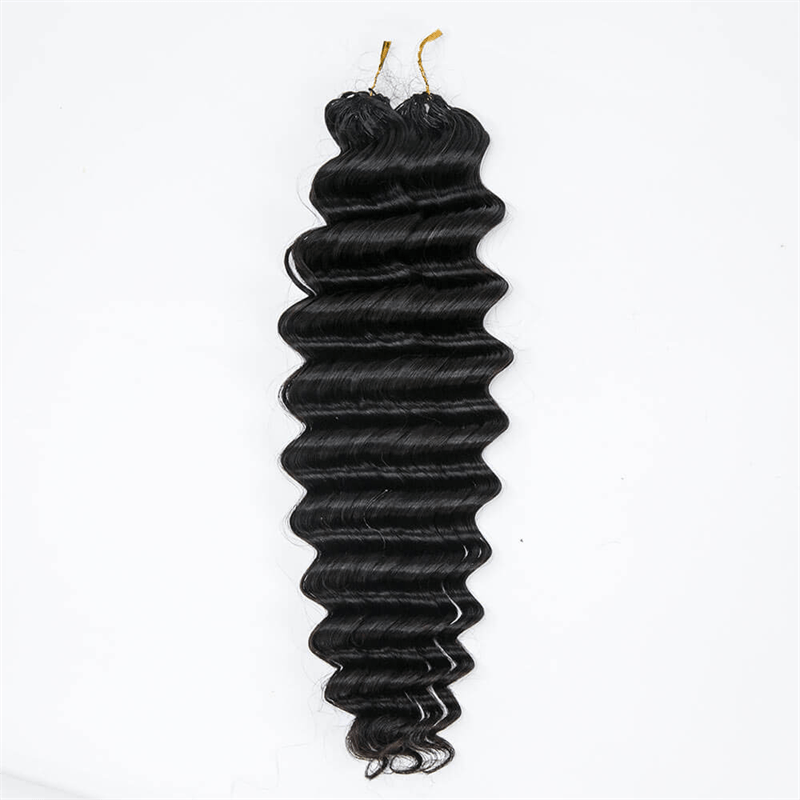 Msgem Feather Crochet Hair Extension Deep Wave Human Hair - Msgem Hair