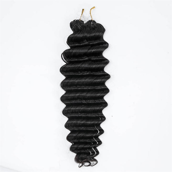 Msgem Feather Crochet Hair Extension Deep Wave Human Hair - Msgem Hair