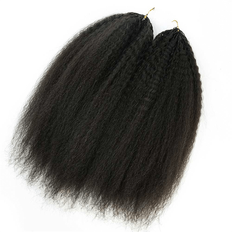 Msgem Feather Crochet Hair Extension Kinky Straight Human Hair - Msgem Hair