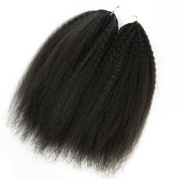 Msgem Feather Crochet Hair Extension Kinky Straight Human Hair - Msgem Hair