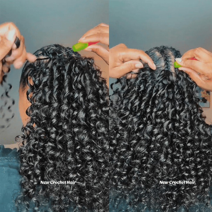 Msgem Feather Crochet Hair Extension Pixie Curly Human Hair - Msgem Hair
