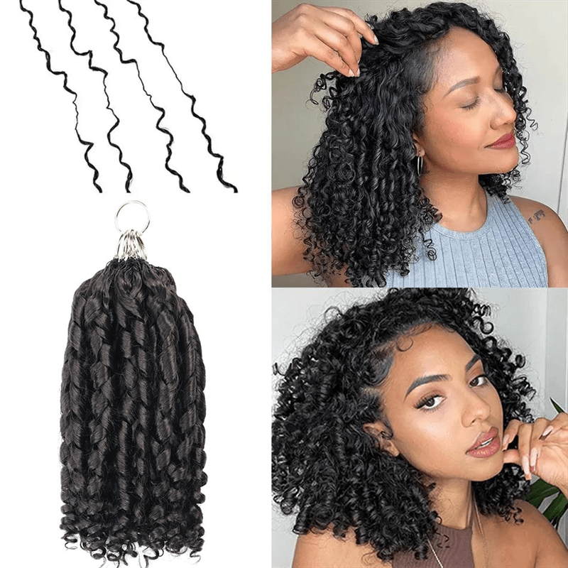 Msgem Feather Crochet Hair Extension Pixie Curly Human Hair - Msgem Hair