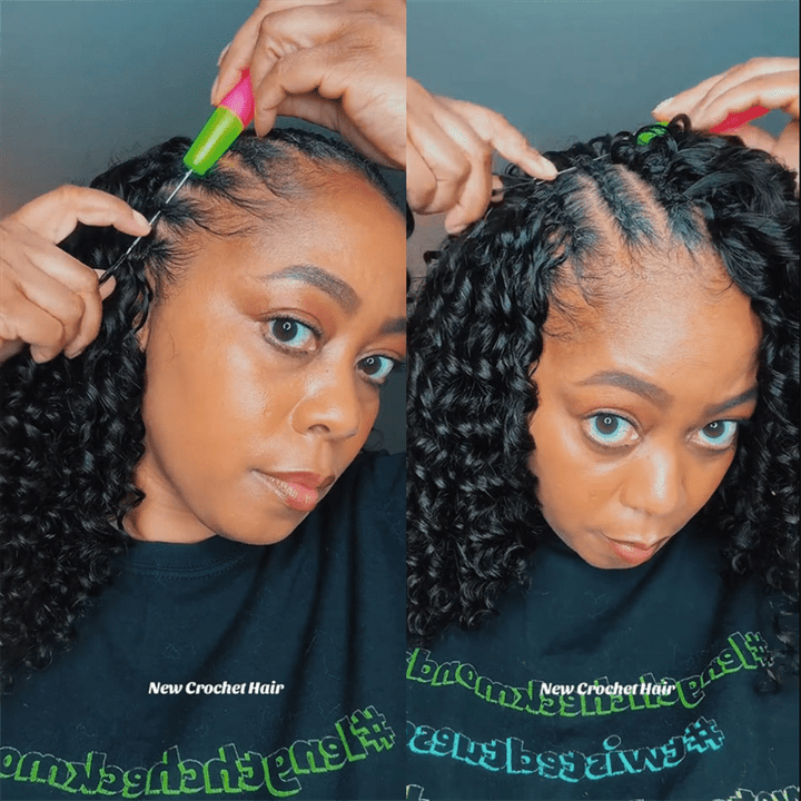 Msgem Feather Crochet Hair Extension Pixie Curly Human Hair - Msgem Hair