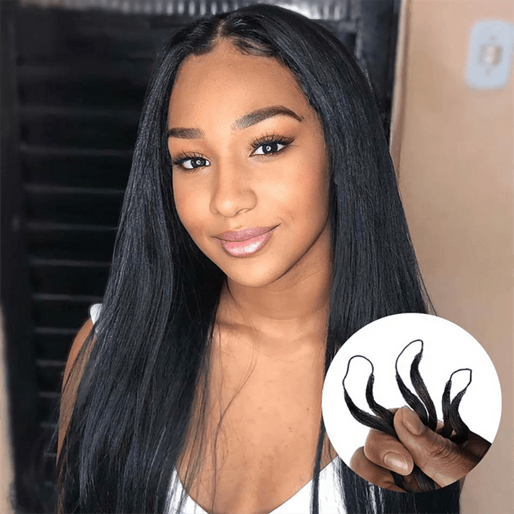 Msgem Feather Crochet Hair Extension Straight Human Hair - Msgem Hair
