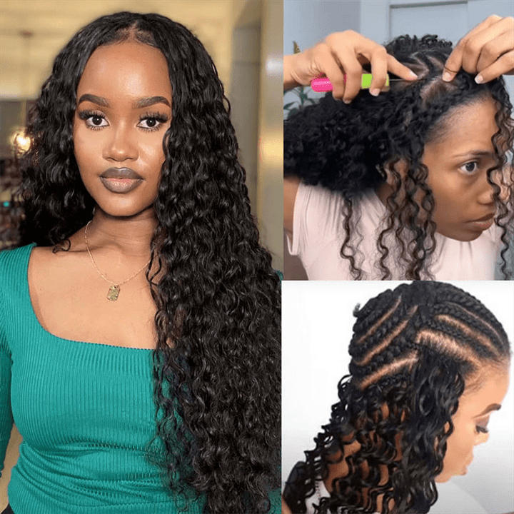 Msgem Feather Crochet Hair Extension Water Wave Human Hair - Msgem Hair