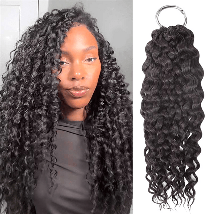 Msgem Feather Crochet Hair Extension Water Wave Human Hair - Msgem Hair