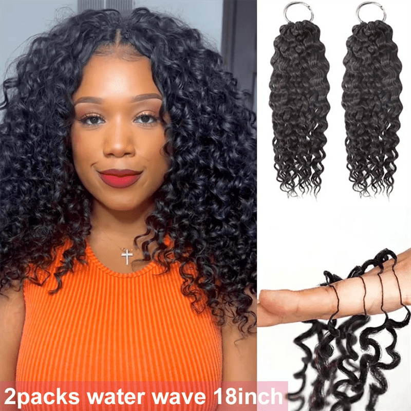 Msgem Feather Crochet Hair Extension Water Wave Human Hair - Msgem Hair