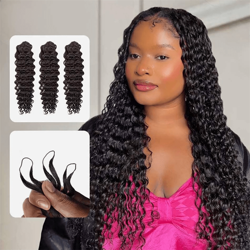 Msgem Feather Crochet Hair Extension Water Wave Human Hair - Msgem Hair