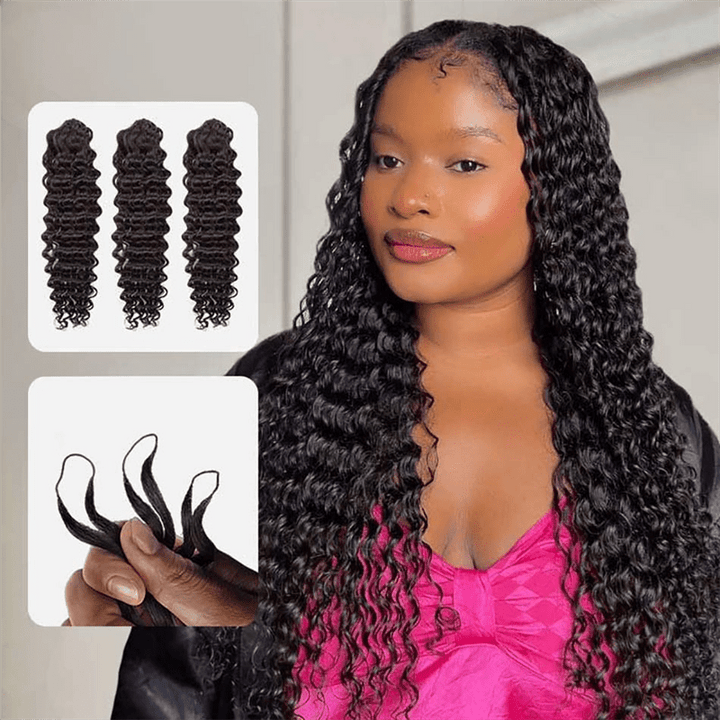 Msgem Feather Crochet Hair Extension Water Wave Human Hair - Msgem Hair
