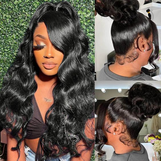 Msgem Full Lace Human Hair Wigs Straight Wigs Pre Plucked With Baby Hair Natural Hairline - Msgem Hair