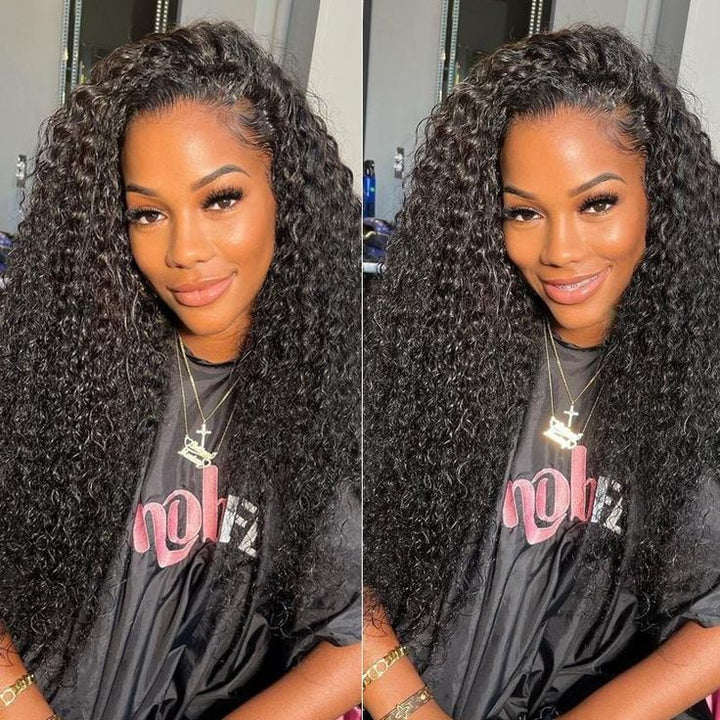 Msgem Glueless Wigs Human Hair Adjustable Bend Wear&Go Curly Wig with Natural 5x5 HD Lace Closure - Msgem Hair