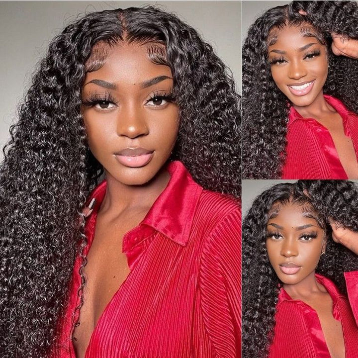 Msgem Glueless Wigs Human Hair Adjustable Bend Wear&Go Curly Wig with Natural 5x5 HD Lace Closure - Msgem Hair