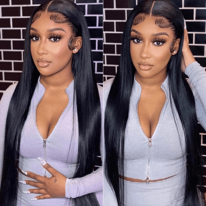 Msgem Glueless Wigs Silky Straight Hair 5x5/7x5 Lace Closure Wig Pre - Bleached Knots Wear & Go Wigs - Msgem Hair