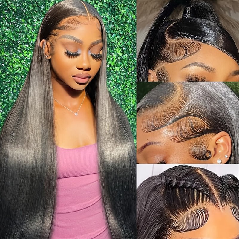 Msgem Glueless Wigs Silky Straight Hair 5x5/7x5 Lace Closure Wig Pre - Bleached Knots Wear & Go Wigs - Msgem Hair