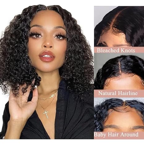 Msgem HD Lace 13x4 Lace Front Wig 180% / 250% Hair Density Curly Bob Wigs Curly Wave Wig for Black Women - Msgem Hair
