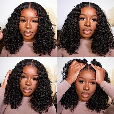 Msgem HD Lace 13x4 Lace Front Wig 180% / 250% Hair Density Curly Bob Wigs Curly Wave Wig for Black Women - Msgem Hair