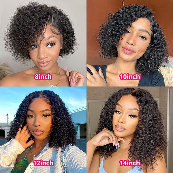 Msgem HD Lace 13x4 Lace Front Wig 180% / 250% Hair Density Curly Bob Wigs Curly Wave Wig for Black Women - Msgem Hair