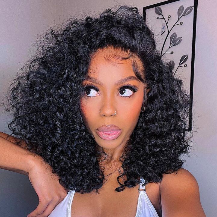 Msgem HD Lace 13x4 Lace Front Wig 180% / 250% Hair Density Curly Bob Wigs Curly Wave Wig for Black Women - Msgem Hair