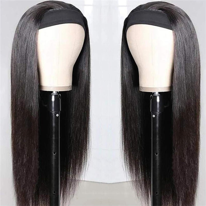 Msgem Headband Wigs Straight Human Hair Glueless Wigs No Lace 150% - Msgem Hair