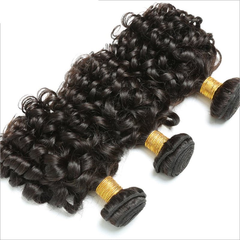 Msgem Indian Bouncy Curly 3 Bundles Human Hair Extensation - Msgem Hair