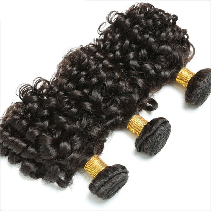 Msgem Indian Bouncy Curly 3 Bundles Human Hair Extensation - Msgem Hair