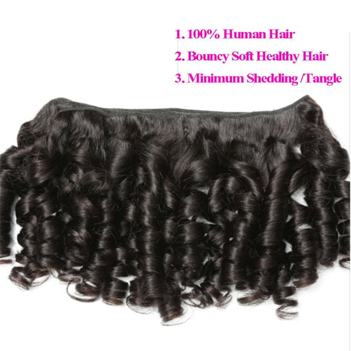 Msgem Indian Bouncy Curly 3 Bundles Human Hair Extensation - Msgem Hair
