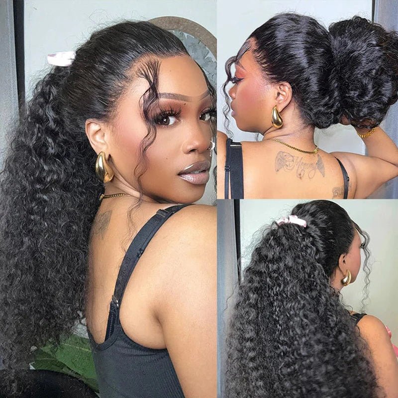 Msgem Invisi - Drawstring Snug Fit 360 Lace Frontal Wigs Glueless Human Hair Wigs Pre Plucked Natural Hairline - Msgem Hair