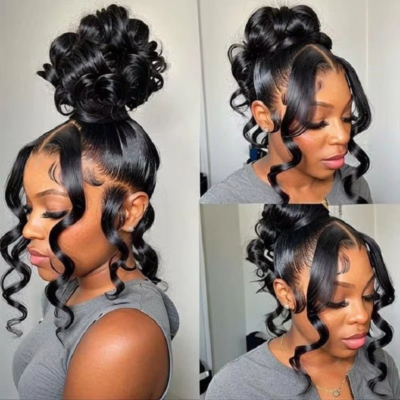 Msgem Invisi - Drawstring Snug Fit 360 Lace Frontal Wigs Glueless Human Hair Wigs Pre Plucked Natural Hairline - Msgem Hair