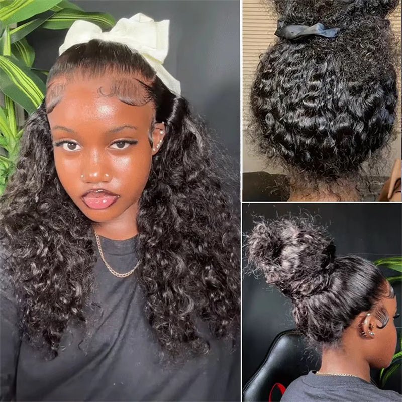 Msgem Invisi - Drawstring Snug Fit 360 Lace Frontal Wigs Glueless Human Hair Wigs Pre Plucked Natural Hairline - Msgem Hair