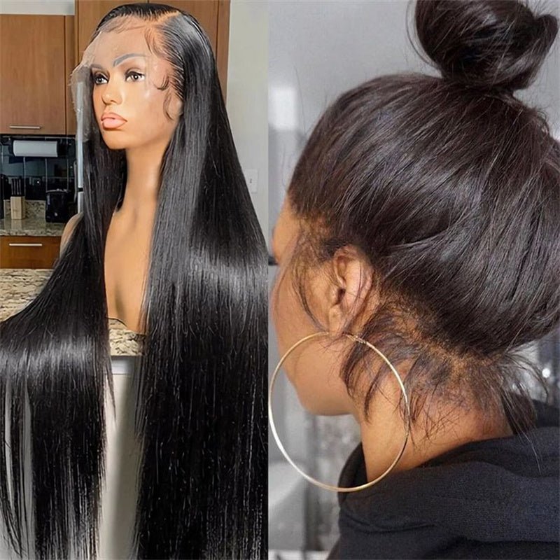 Msgem Invisi - Drawstring Snug Fit 360 Lace Frontal Wigs Straight Hair Glueless Human Hair Wigs for Women - Msgem Hair