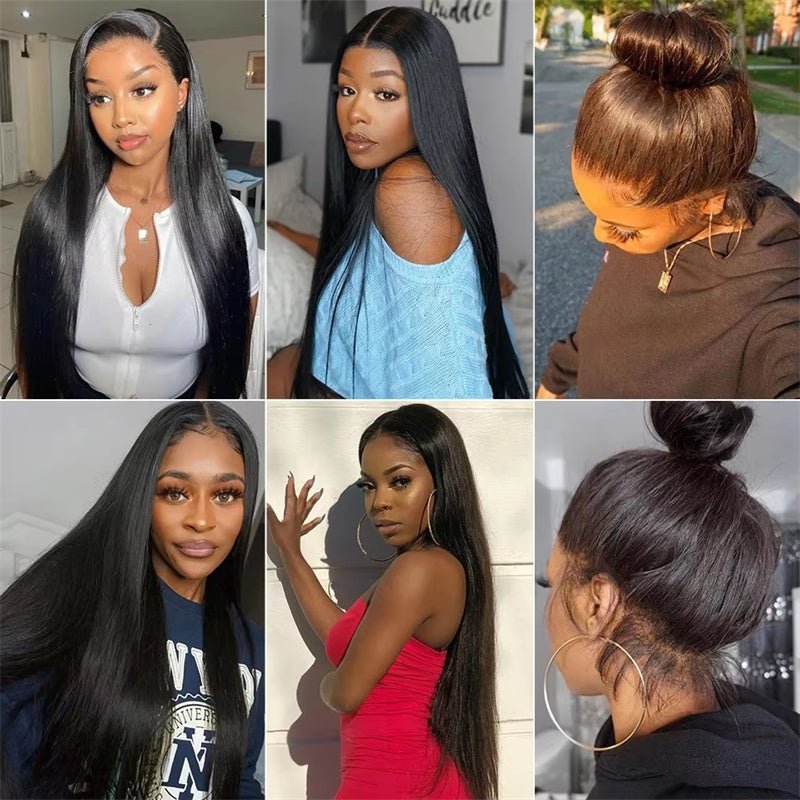 Msgem Invisi - Drawstring Snug Fit 360 Lace Frontal Wigs Straight Hair Glueless Human Hair Wigs for Women - Msgem Hair