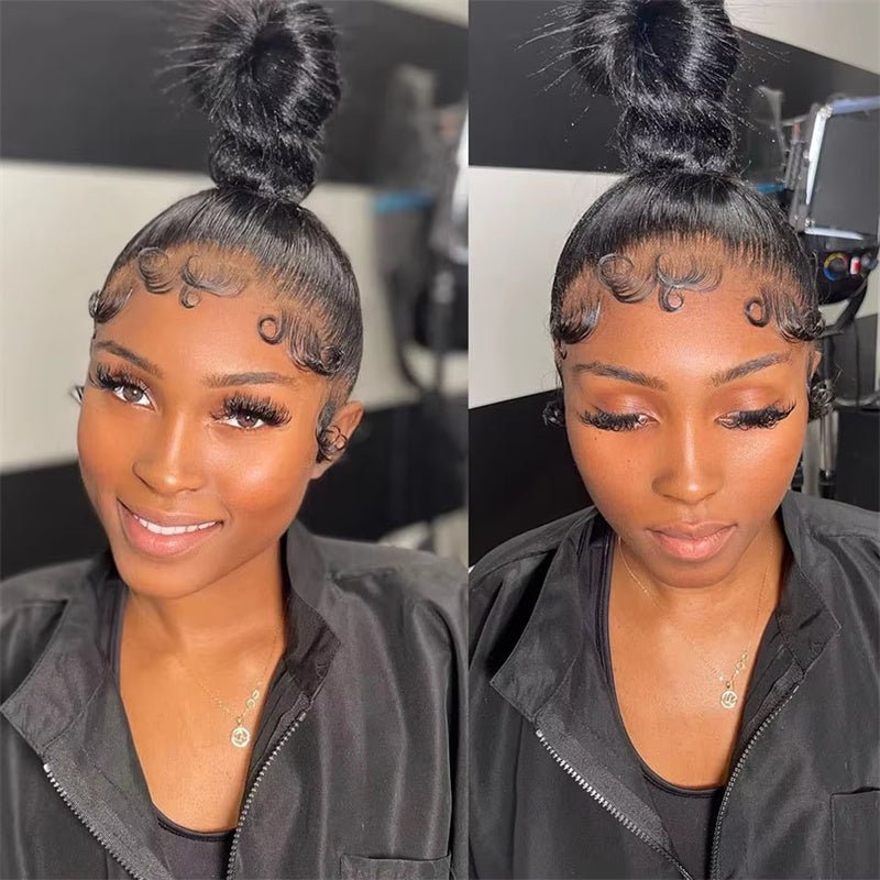 Msgem Invisi - Drawstring Snug Fit 360 Lace Frontal Wigs Straight Hair Glueless Human Hair Wigs for Women - Msgem Hair