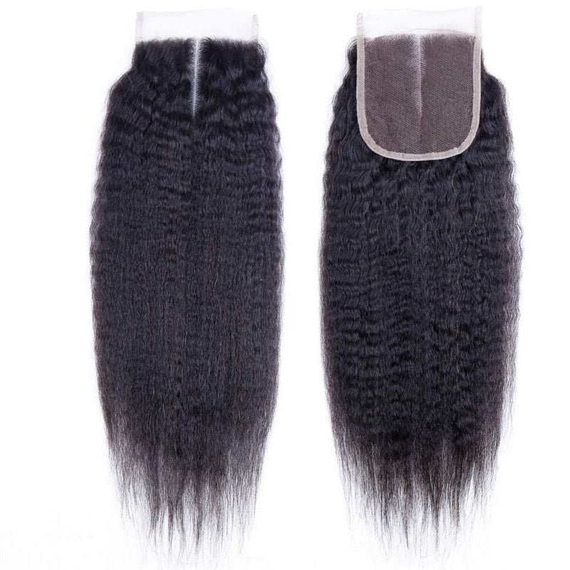Msgem Kinky Straight 5x5 Transparent HD Lace Closure Virgin Human Hair Frontal Closure - Msgem Hair