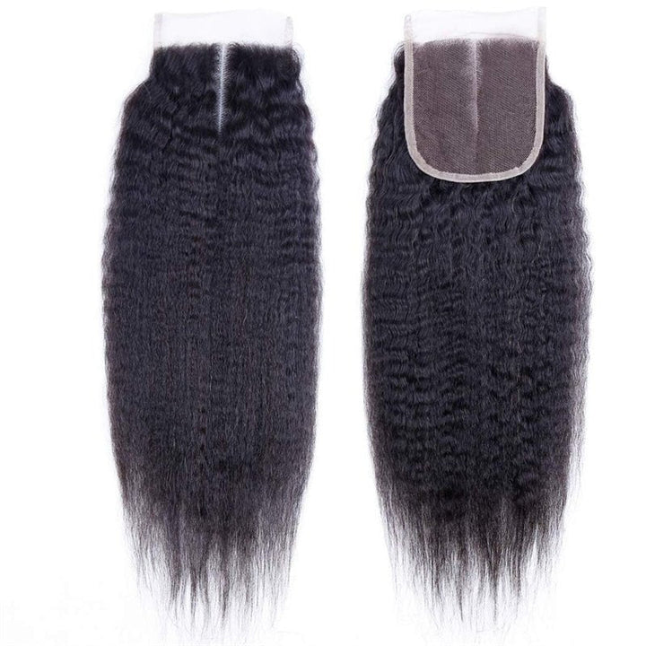 Msgem Kinky Straight 5x5 Transparent HD Lace Closure Virgin Human Hair Frontal Closure - Msgem Hair