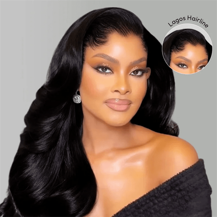 Msgem Lagos Hairline Body Wave Undetectable HD 13x6 Lace Front Wig With Widows Peak - Msgem Hair