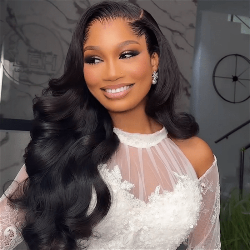 Msgem Lagos Hairline Body Wave Undetectable HD 13x6 Lace Front Wig With Widows Peak - Msgem Hair
