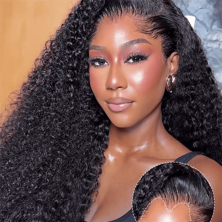 Msgem Lagos Hairline Widows Peak Burmese Curly 13x6 HD Lace Frontal Wig Human Hair - Msgem Hair