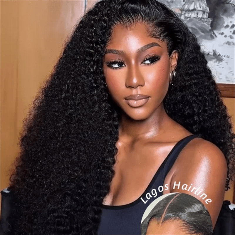 Msgem Lagos Hairline Widows Peak Burmese Curly 13x6 HD Lace Frontal Wig Human Hair - Msgem Hair