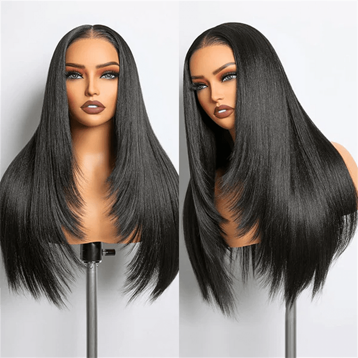 Msgem Layered Cut Glueless Wig Straight Hair 5x5 13x6 HD Lace Human Hair Wigs - Msgem Hair