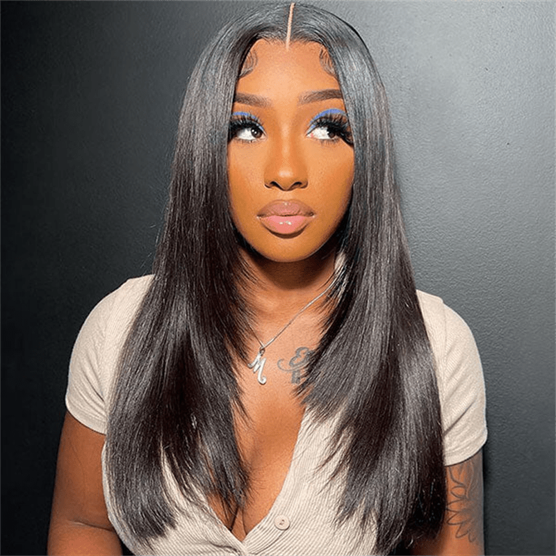 Msgem Layered Cut Glueless Wig Straight Hair 5x5 13x6 HD Lace Human Hair Wigs - Msgem Hair