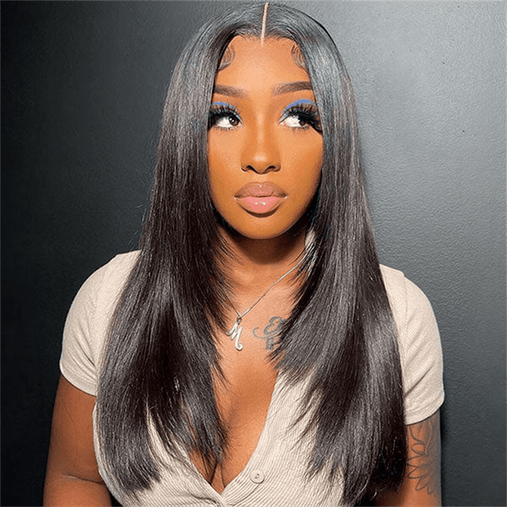 Msgem Layered Cut Glueless Wig Straight Hair 5x5 13x6 HD Lace Human Hair Wigs - Msgem Hair