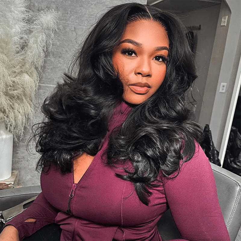 Msgem Layered Cut HD Lace Front Wig Body Wave 5x5 13x6 Human Hair Glueless Wigs - Msgem Hair